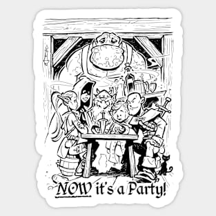 Adventuring Party at the Tavern Sticker